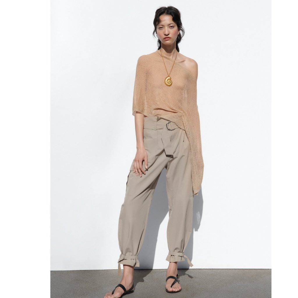 Nwt Zara Bloggers Fave Beige Cargo Pants L